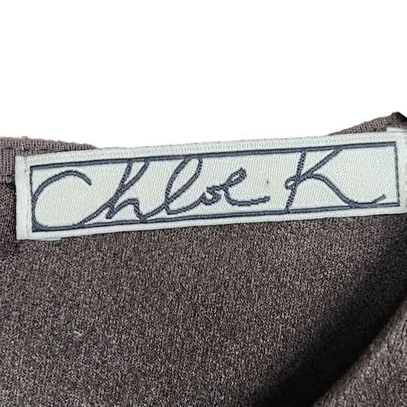 Chloe K Faux Suede Shift Dress Brown Super Soft Women's Size Medium - Picture 8 of 10